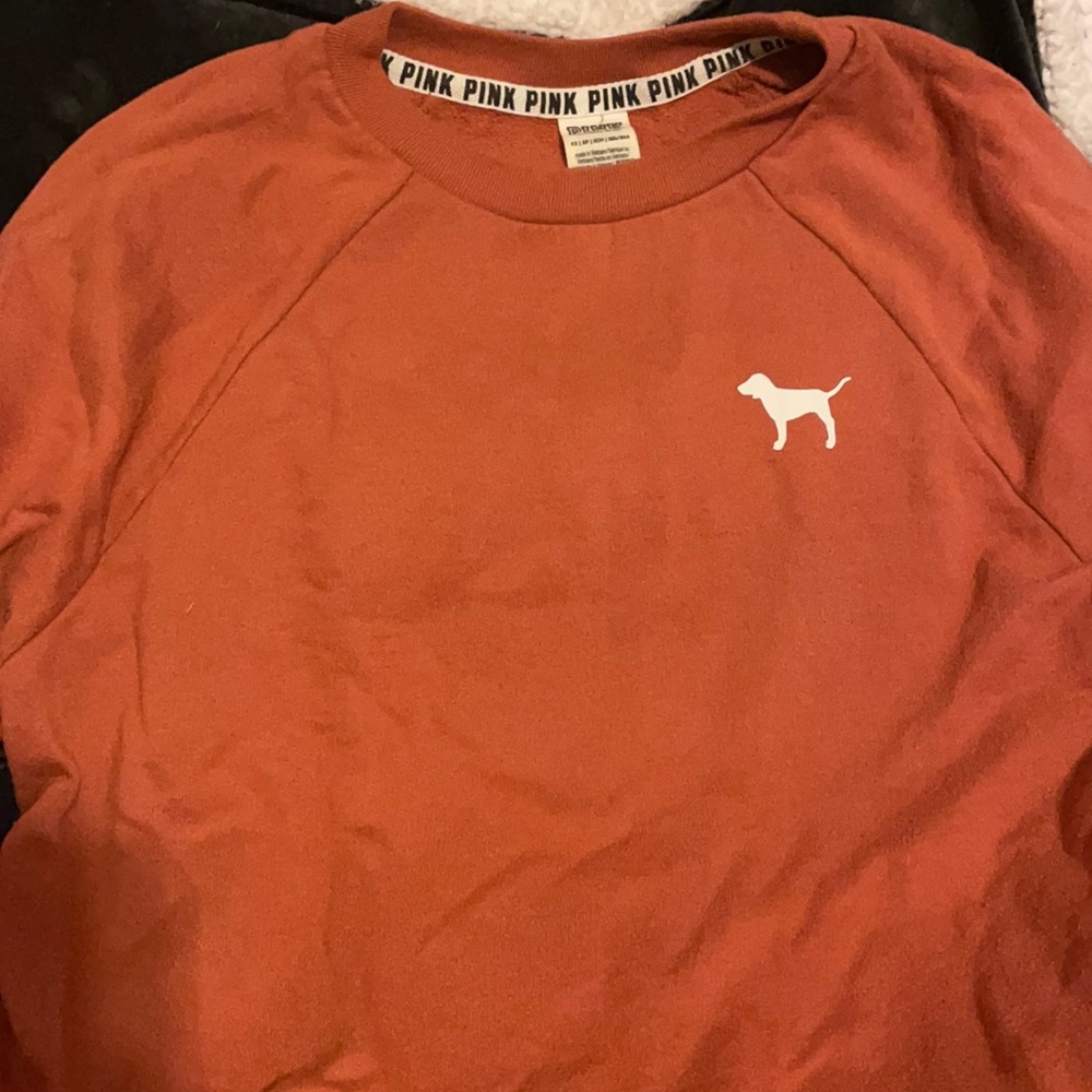 Pink pull over sweatshirt, peach/salmon, XS